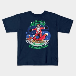 Yoga Santa Claus Kids T-Shirt